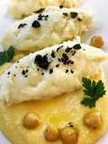 Baccalà mantecato su crema di ceci