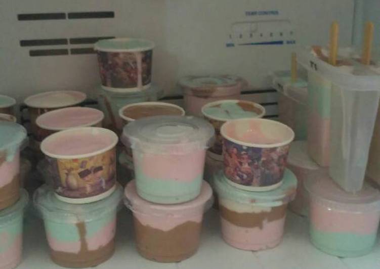 Resep Ice cream pop ice rasa walls, Lezat Sekali