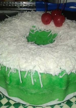 Foto resep Bolu kukus pandan toping keju