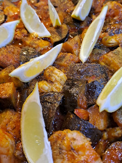 A picture of Prawn and Aubergine Curry.