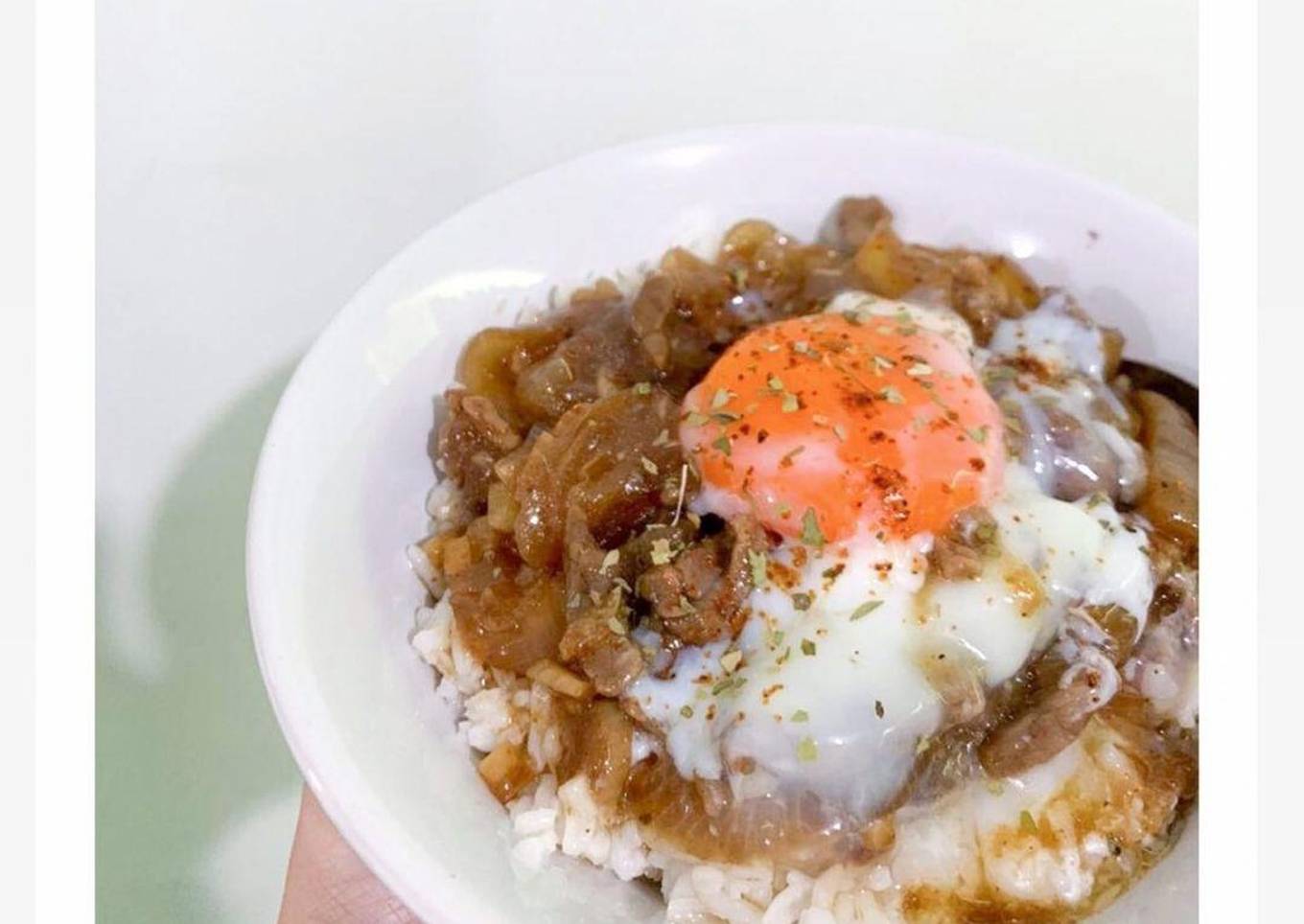Teriyaki Beef with Onsen Egg - resep kuliner nusantara