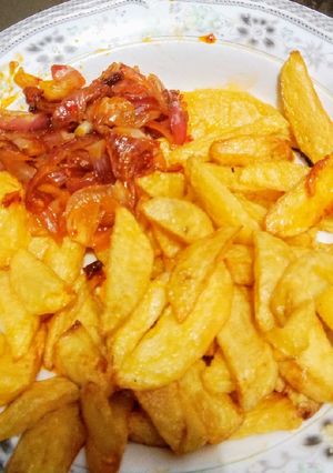 Chips and Onion sauce ainihin hoton girkin