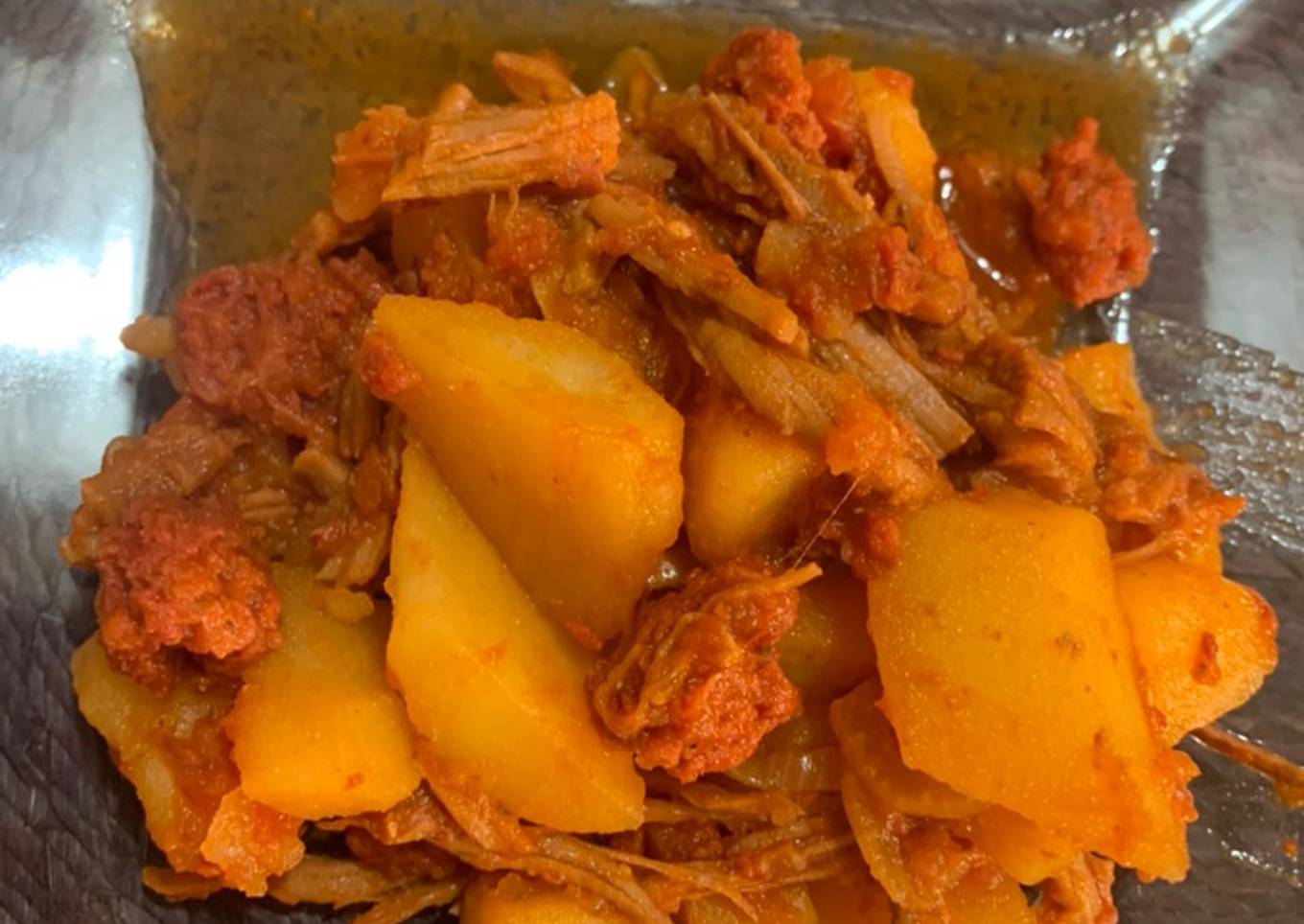 Tinga de res con un toque especial