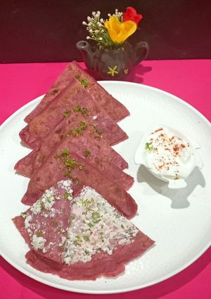 A picture of Healthy Beetroot Stuff Paneer Paratha.