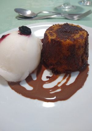 Una foto de Volcán de dulce de leche
