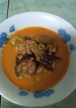 Foto resep Gulai Pensi (kerang kecil) terung dan kacang roti