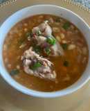 Rica Sopa de Alubias Blancas con Paticas de cerdo 🐷 Superrr Nutritiva 👇🏻