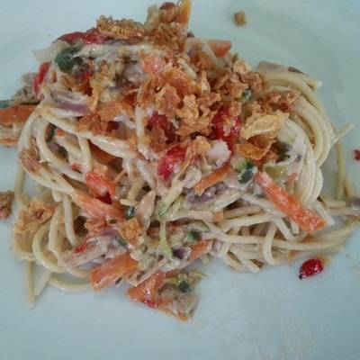 Espaguetis con verduras y atún Receta de vilorano - La cocina de lovi-  Cookpad