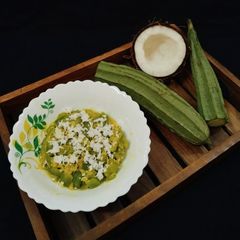 A picture of Coconut Ridge Gourd Sabji.
