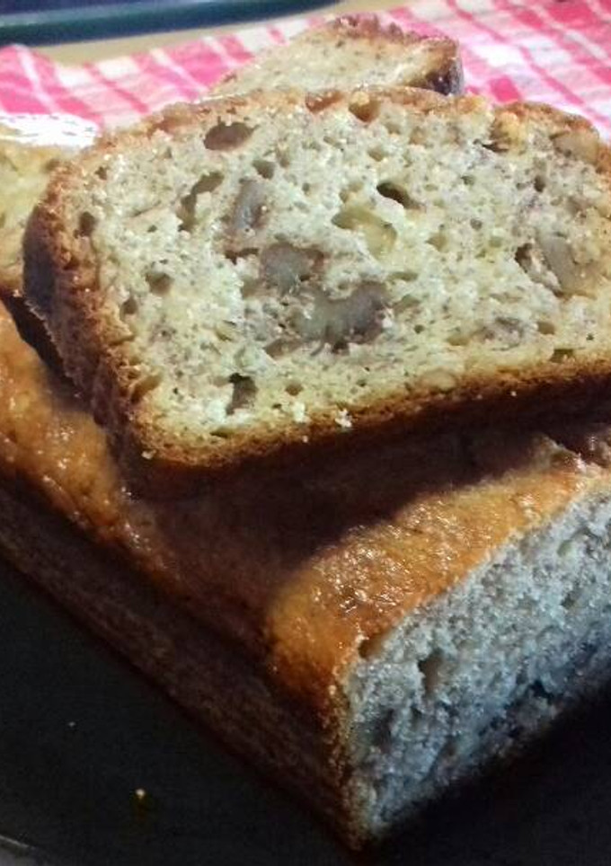 Una foto de Budín de banana y nueces