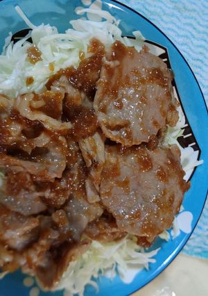 Foto resep Pork yakiniku with onion sauce