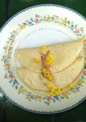 Una foto de Tacos de queso panela a la plancha