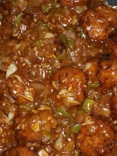 A picture of Veg Manchurian.