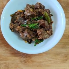 A picture of Mutton Liver Masala.