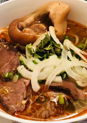 Hình của món Bún bò Huế.