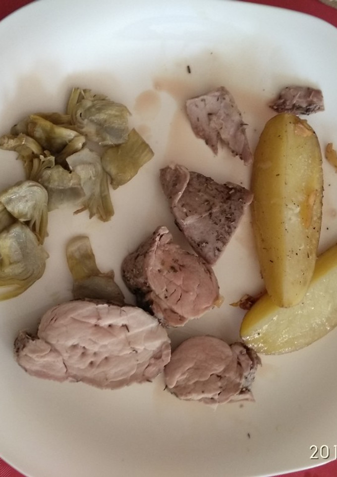 Una foto de Patatas al horno con ajo