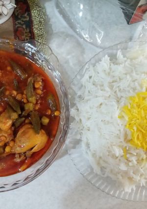 عکسی از دستور خورش بامیه لذیذ😋