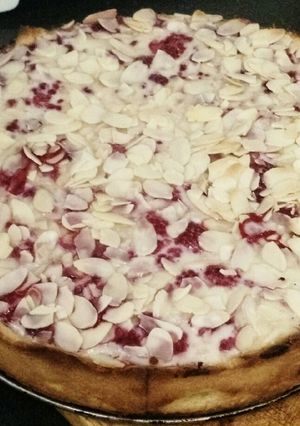 Una foto de Kuchen de frambuesa receta casera