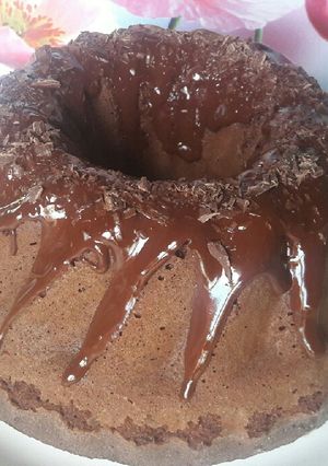 Una foto de Budín húmedo de chocolate y banana🙃