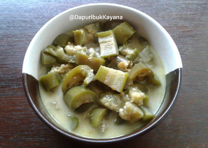 Bagaimana Menyiapkan 270. Terong Rebon Masak Kuah Santan Gurih Sedap, Menggugah Selera