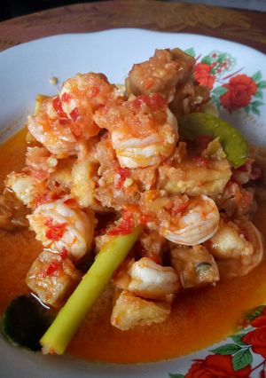 Foto resep Udang, tempe, tahu pedas manis