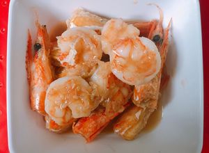 Hình của món Tôm sú kho cho bé.