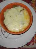 Chauchas gratinadas en cazuela