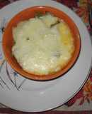 Chauchas gratinadas en cazuela
