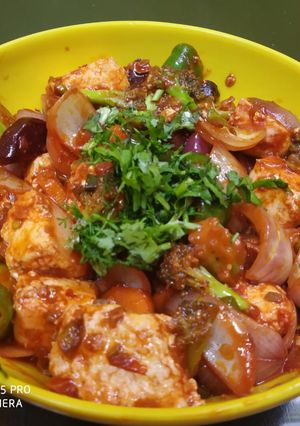 A picture of Schezwan veg paneer.