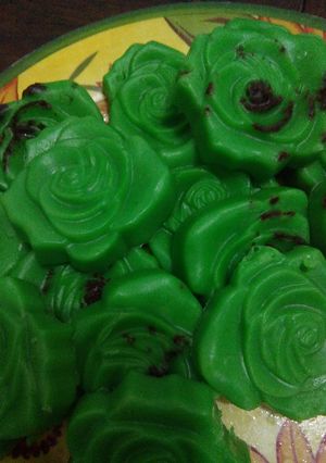 Foto resep Kue lumpur mawar hijau