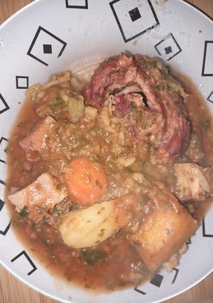 Una foto de Guiso de arroz con carne de cordero