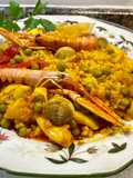 “ Arroz meloso” con anillas de pota
