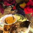 Salmon fish head chiên dòn