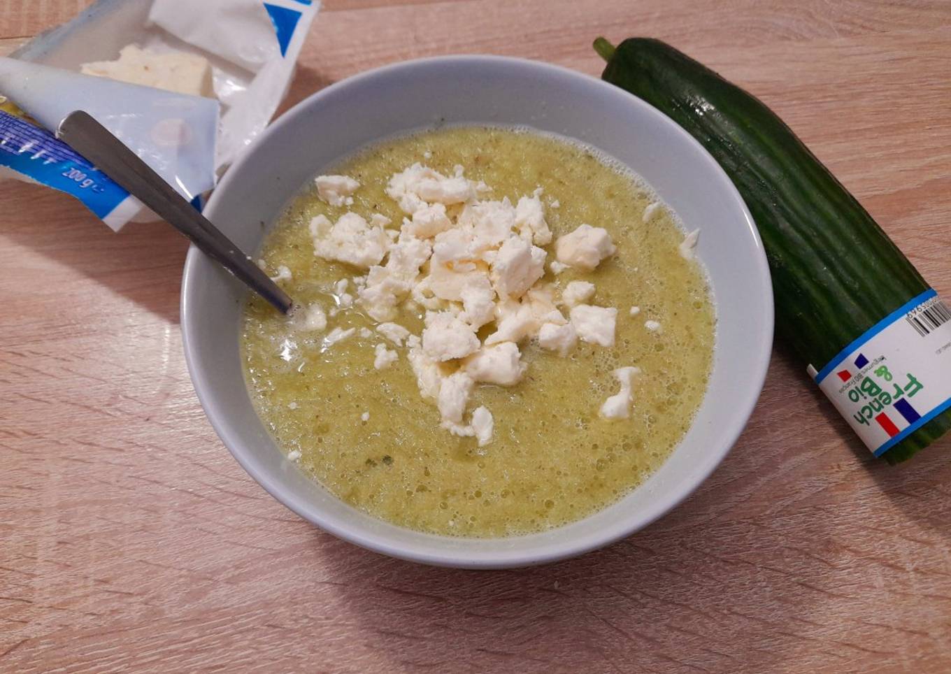 Soupe de concombre /menthe/fêta