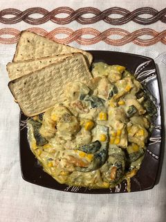 A picture of Chicken Fajitas with Poblano Peppers.