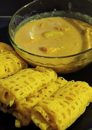 Foto resep Roti Jala dan Kuah Kari Ayam