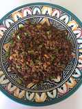 Brown Jasmine Red Rice Salad with Seasonal Vegetables