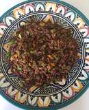 Insalata di riso rosso jasmin integrale con verdure di stagione
