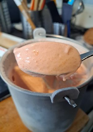 Une photo de Crème glacée au coing