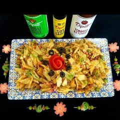 A picture of Penne pasta.