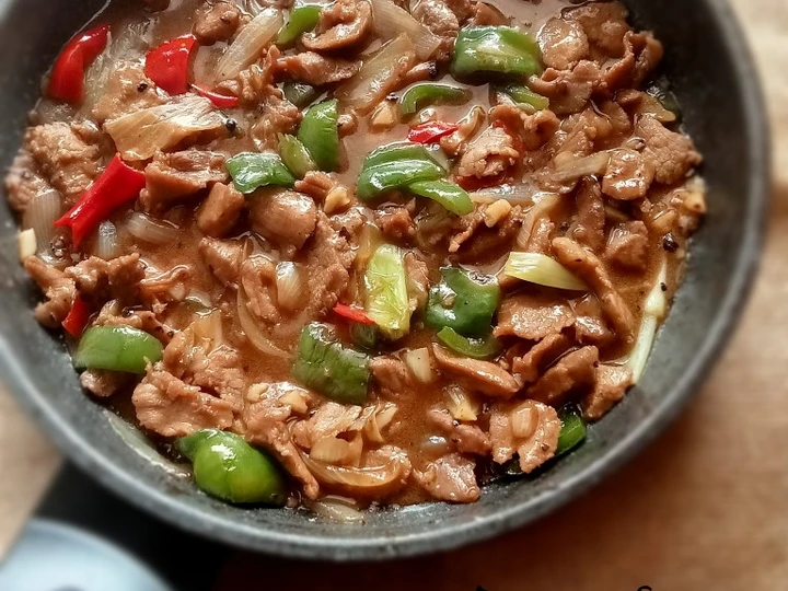 Langkah Gampang Menyiapkan Resep Daging sapi Lada Hitam Anti Ribet, Lezat