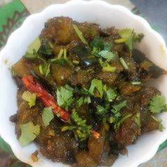 A picture of Khatti Meethi Pumpkin Bhaji.
