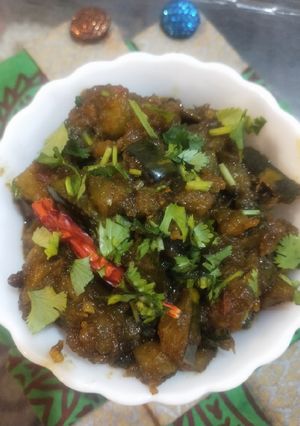 A picture of Khatti Meethi Pumpkin Bhaji.