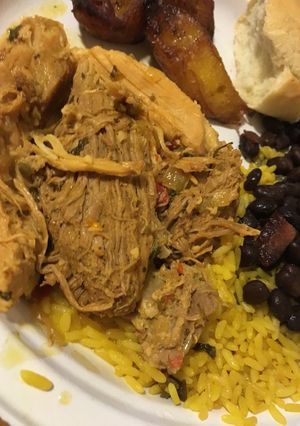 A picture of Slow Cooker Spanish Pork... Pernil P-lo Style.