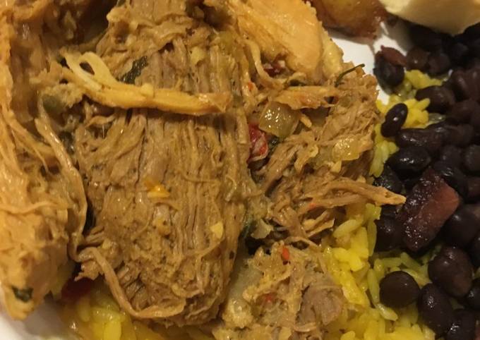 Slow Cooker Spanish Pork... Pernil P-lo Style