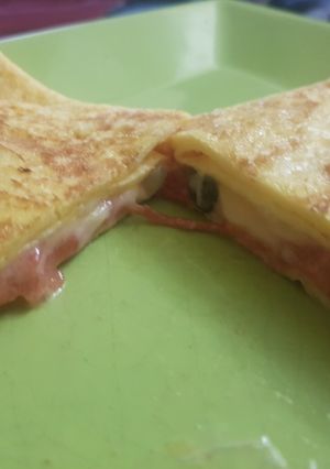 Una foto de Omelette caprese