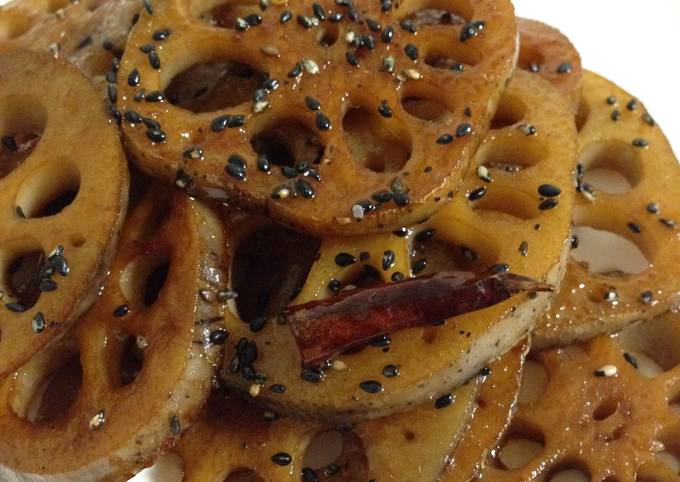 Steps to Make Ultimate Spicy Lotus Root Kimpira Stir-fry