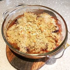 A picture of Wonky Autumn Apple & Plum Crumble (GF and DF) 🍏🍎.