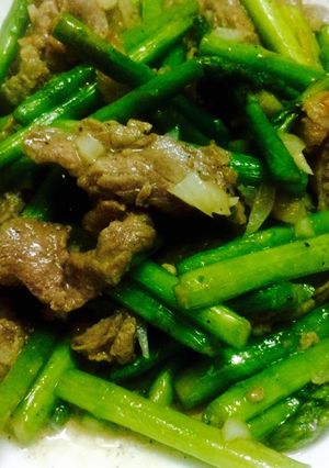 Hình của món Măng tây xào Thịt bò.