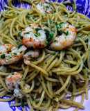 Spaghetti con camarones 🍤🍸
